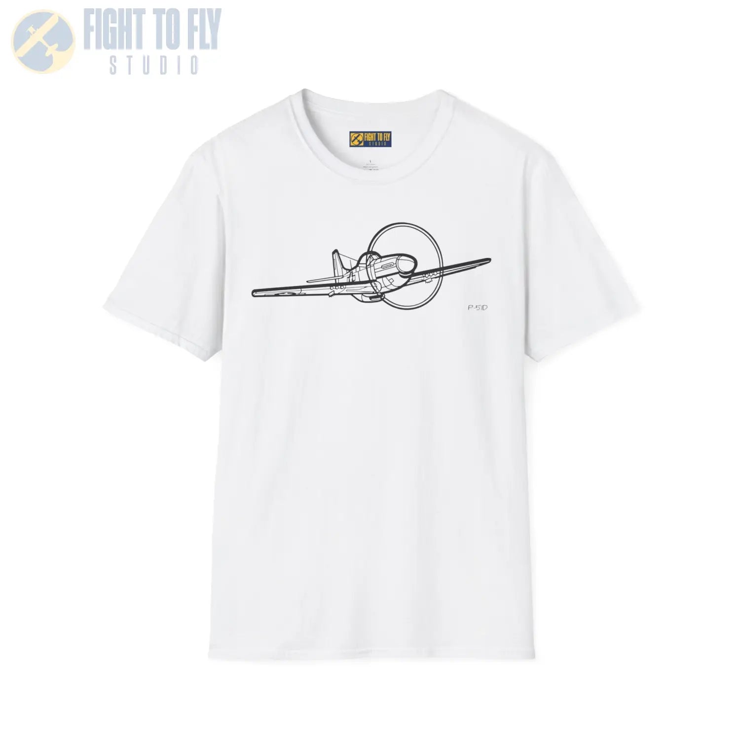 P-51D Mustang Flying T-Shirt - Pilot gifts - WWII warbird t-shirt