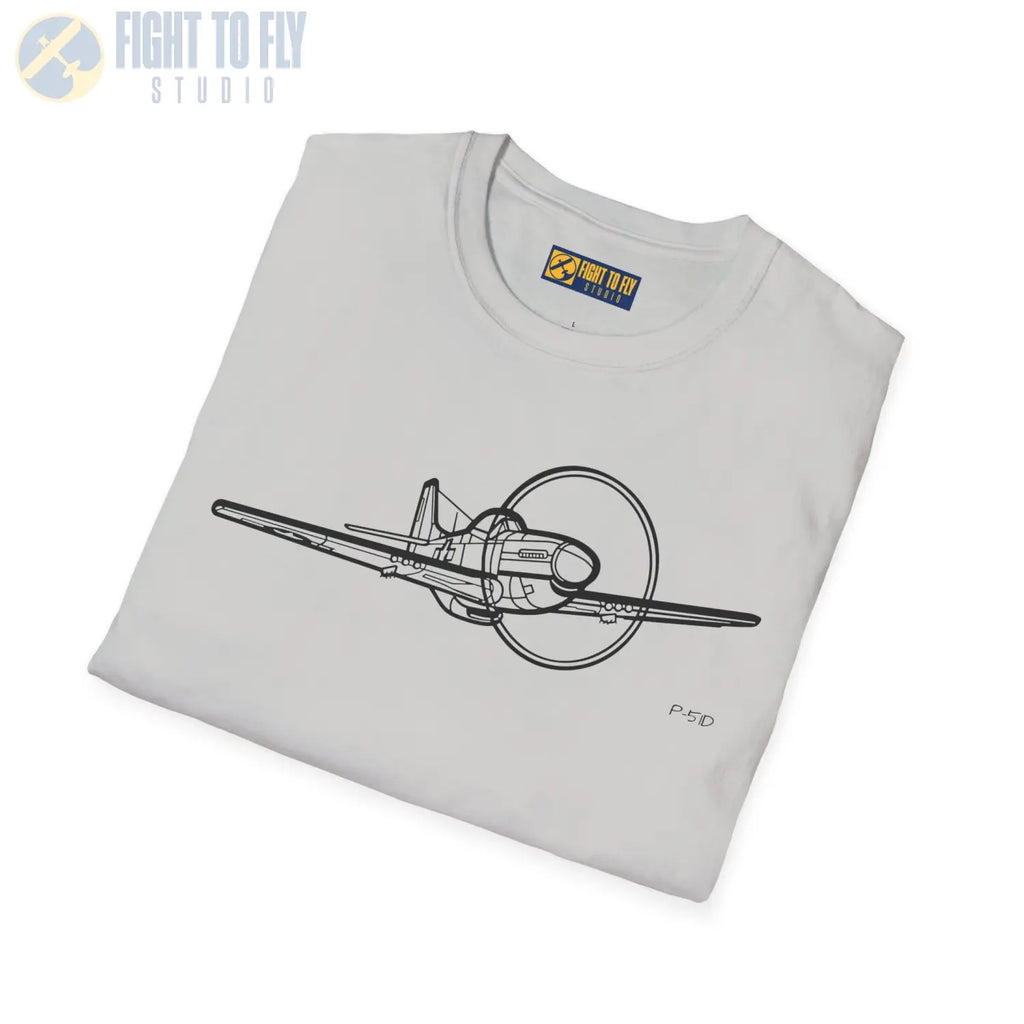 P-51D Mustang Flying T-Shirt - Pilot gifts - WWII warbird t-shirt