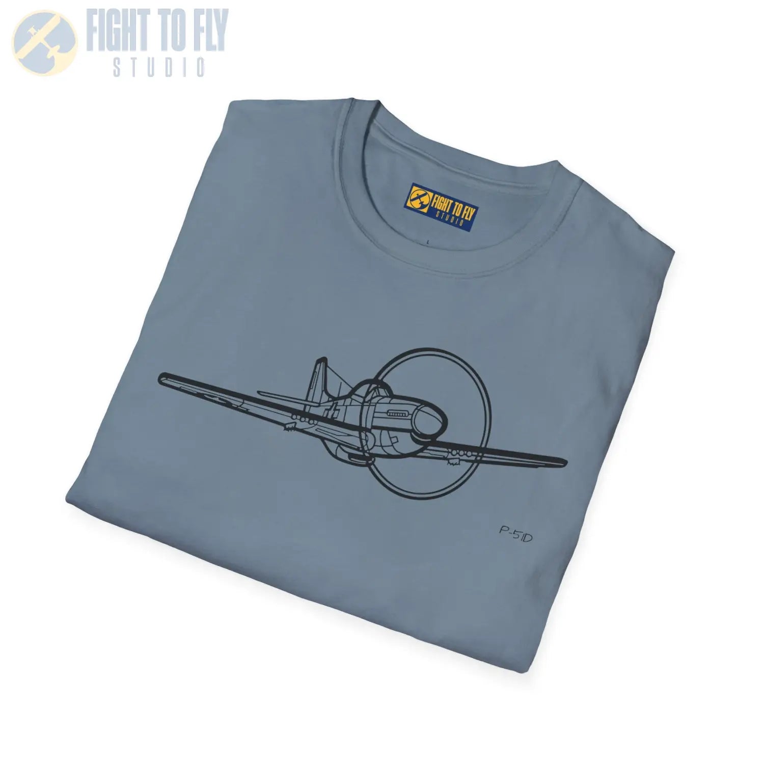 P-51D Mustang Flying T-Shirt - Pilot gifts - WWII warbird t-shirt