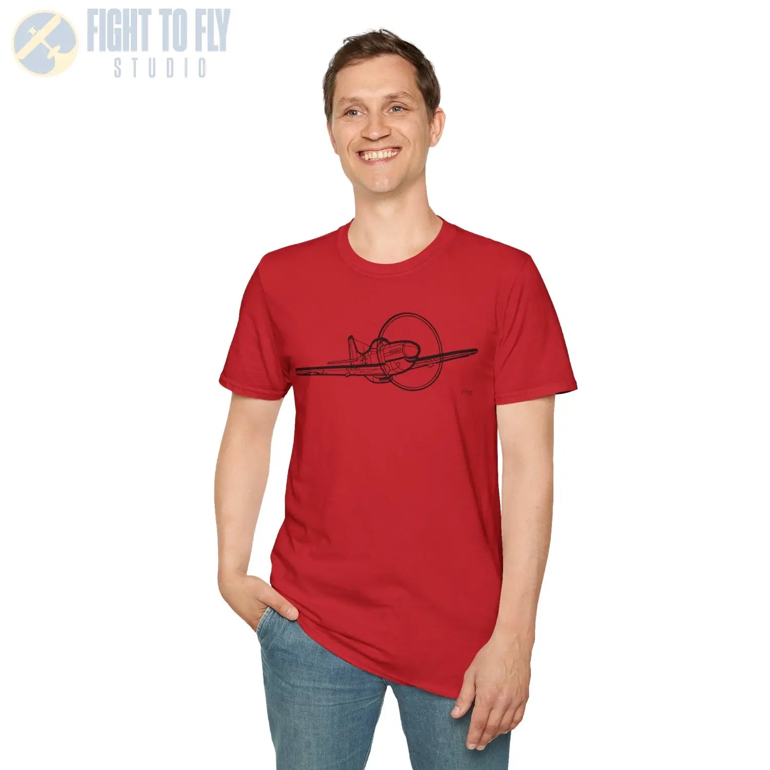 P-51D Mustang Flying T-Shirt - Pilot gifts - WWII warbird t-shirt