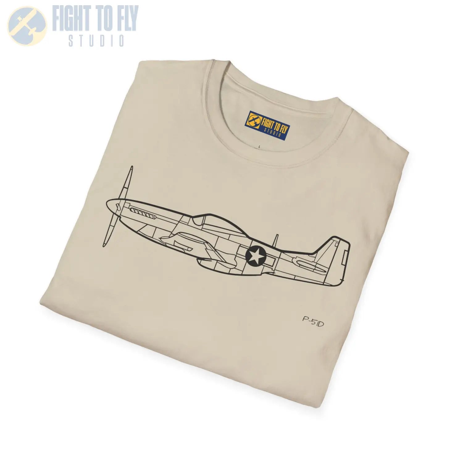 P-51D Mustang Side T-Shirt - Pilot gifts - WWII warbird t-shirt