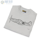 P-51D Mustang Side T-Shirt - Pilot gifts - WWII warbird t-shirt