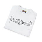 P-51D Mustang Side T-Shirt - Pilot gifts - WWII warbird t-shirt
