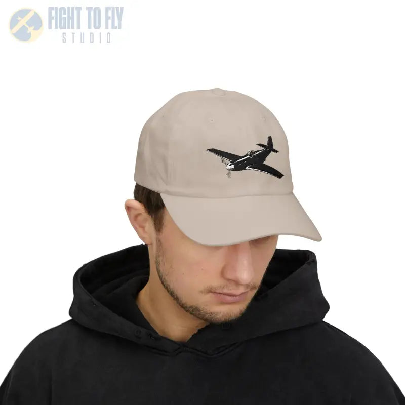 P-51D WWII Fighter- Black - Hats - Pilot gifts - warbird t-shirt