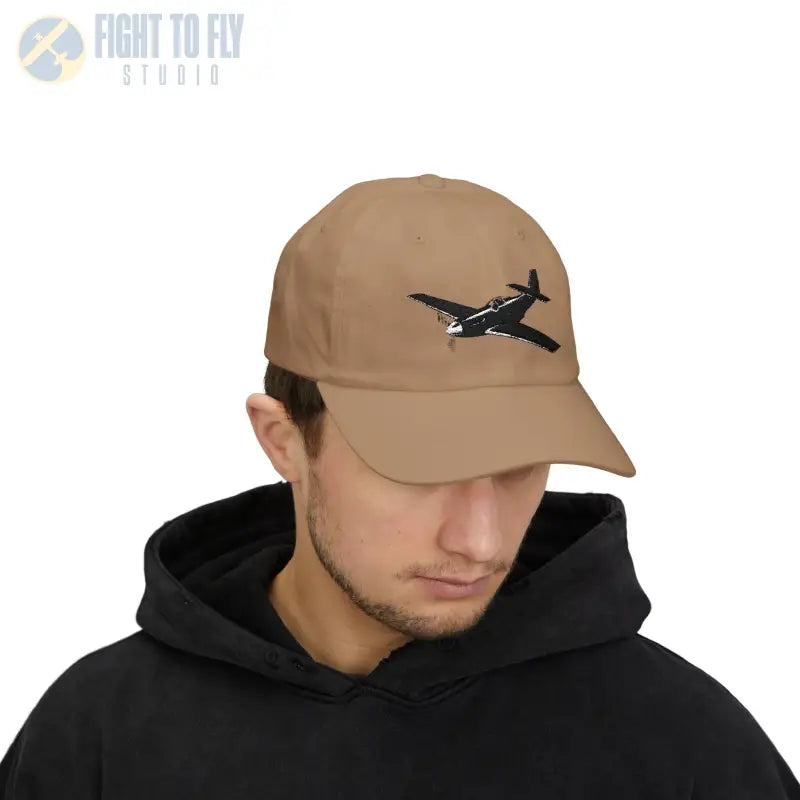 P-51D WWII Fighter- Black - Hats - Pilot gifts - warbird t-shirt