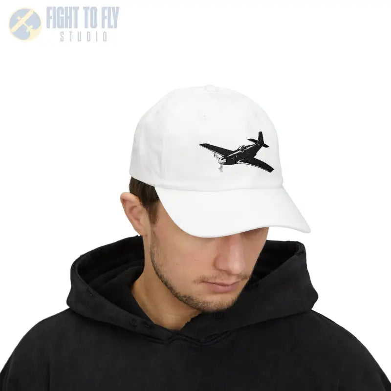 P-51D WWII Fighter- Black - Hats - Pilot gifts - warbird t-shirt