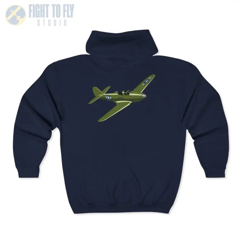 P-51D WWII Warbird Fighter and Legend - Full Zip Hoodie - Pilot gifts - warbird t-shirt