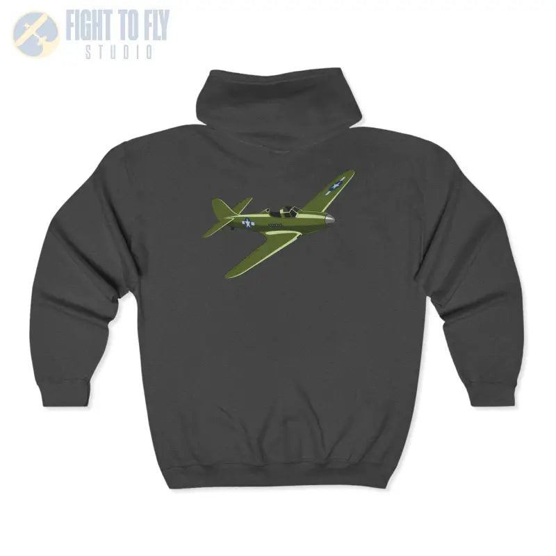 P-51D WWII Warbird Fighter and Legend - Full Zip Hoodie - Pilot gifts - warbird t-shirt