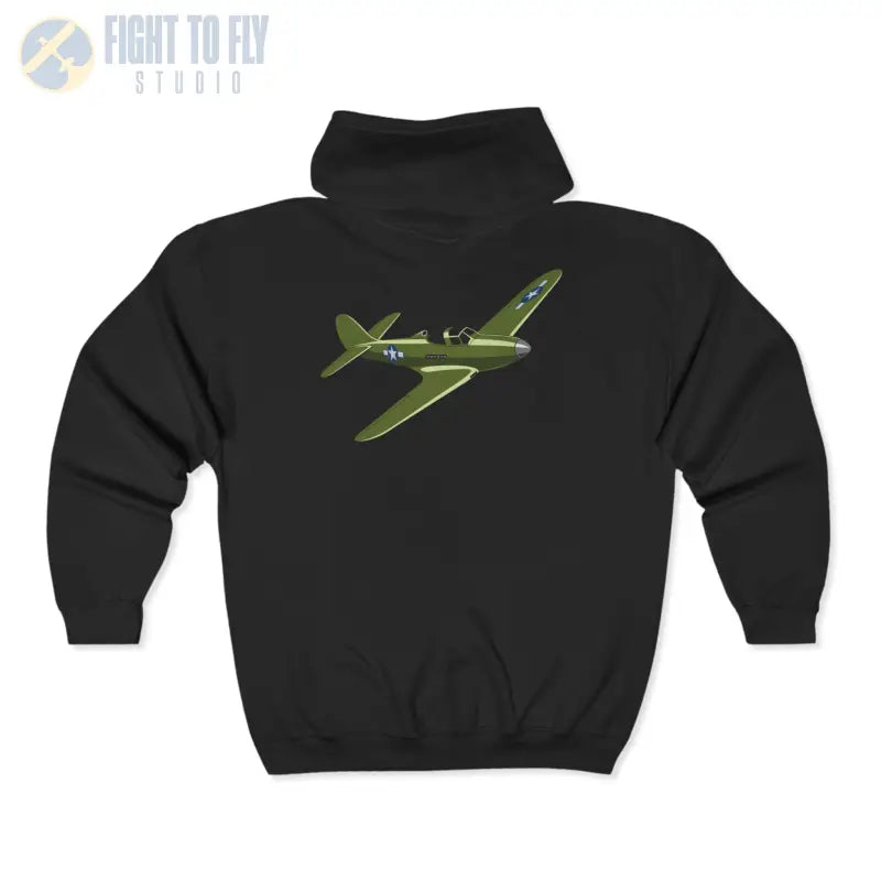 P-51D WWII Warbird Fighter and Legend - Full Zip Hoodie - Pilot gifts - warbird t-shirt