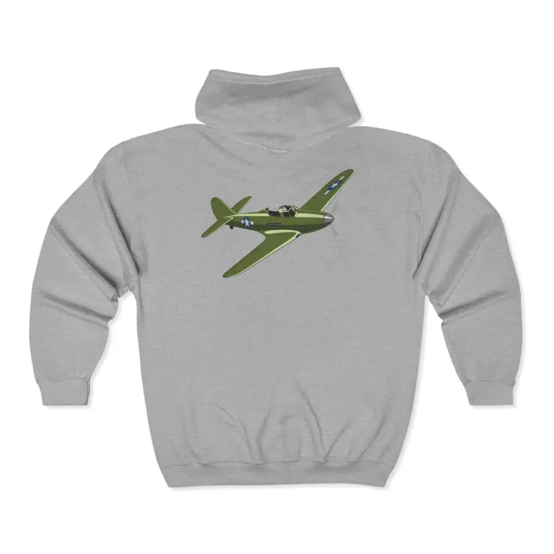 P-51D WWII Warbird Fighter and Legend - Full Zip Hoodie - Pilot gifts - warbird t-shirt