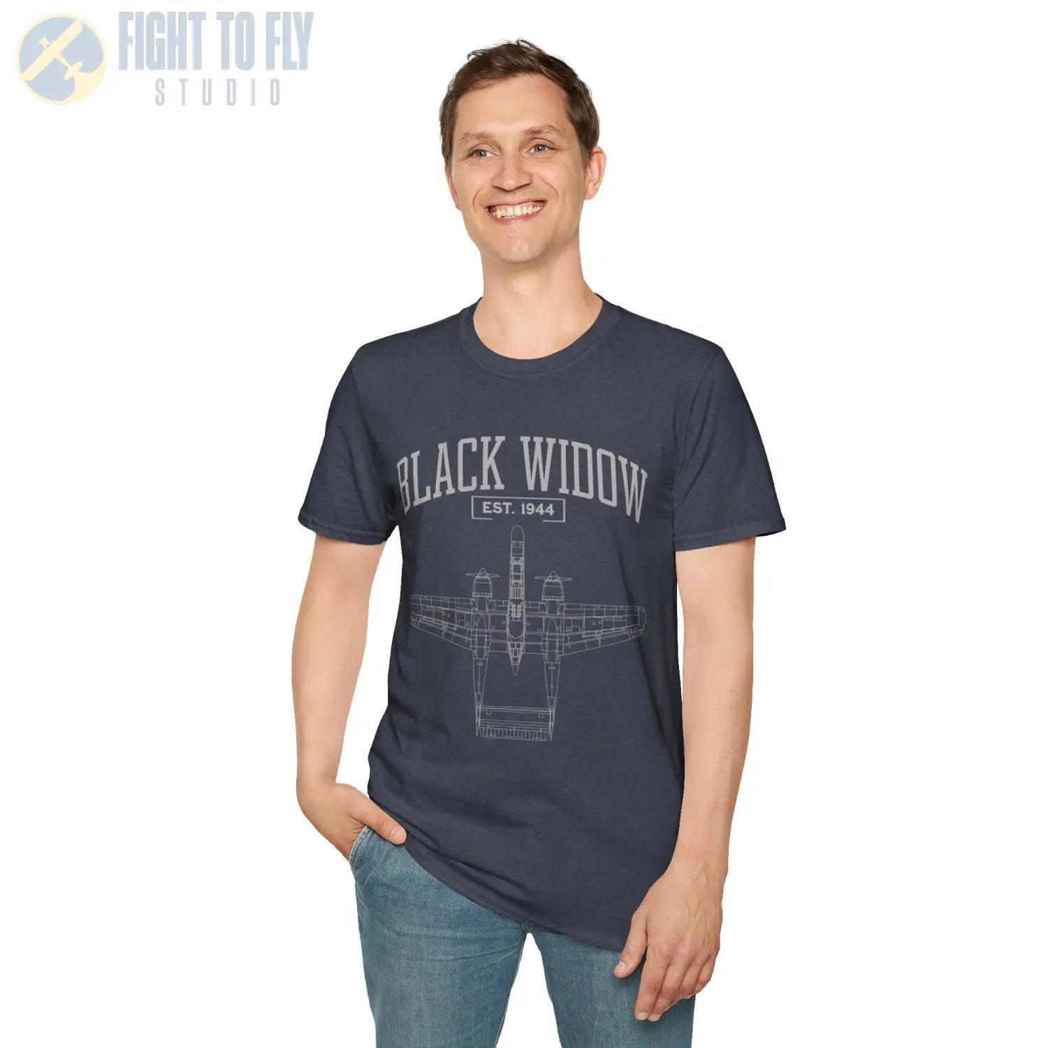 P-61 Black Widow - T-Shirt - Pilot gifts - WWII warbird t-shirt