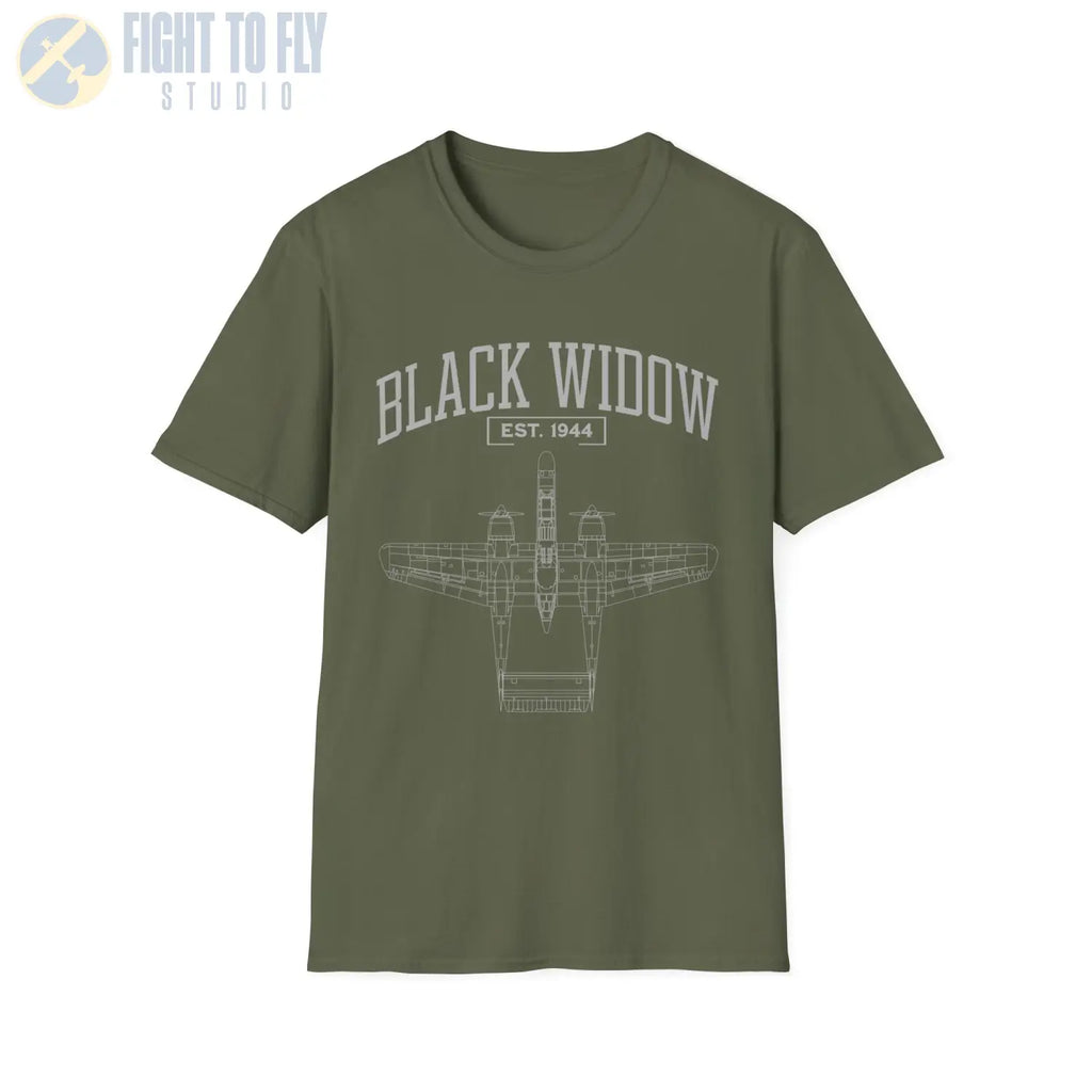 P-61 Black Widow - T-Shirt - Pilot gifts - WWII warbird t-shirt
