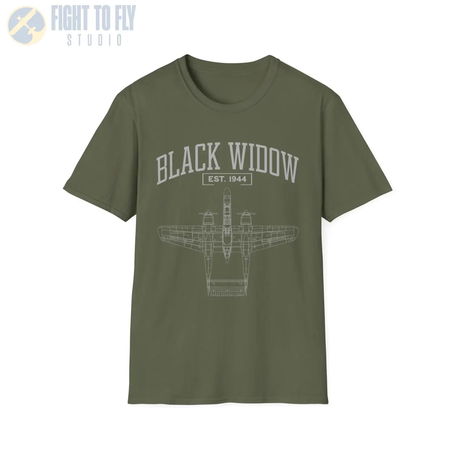 P-61 Black Widow - T-Shirt - Pilot gifts - WWII warbird t-shirt