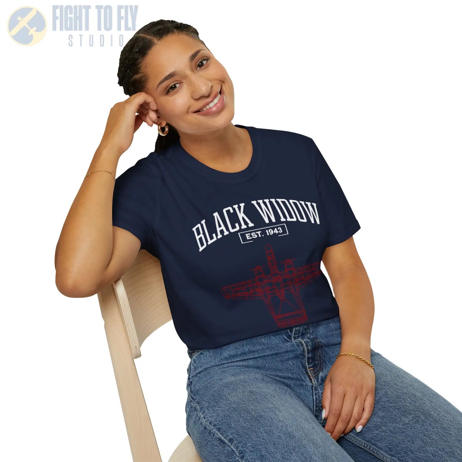 P-61 Black Widow - T-Shirt - Pilot gifts - WWII warbird t-shirt