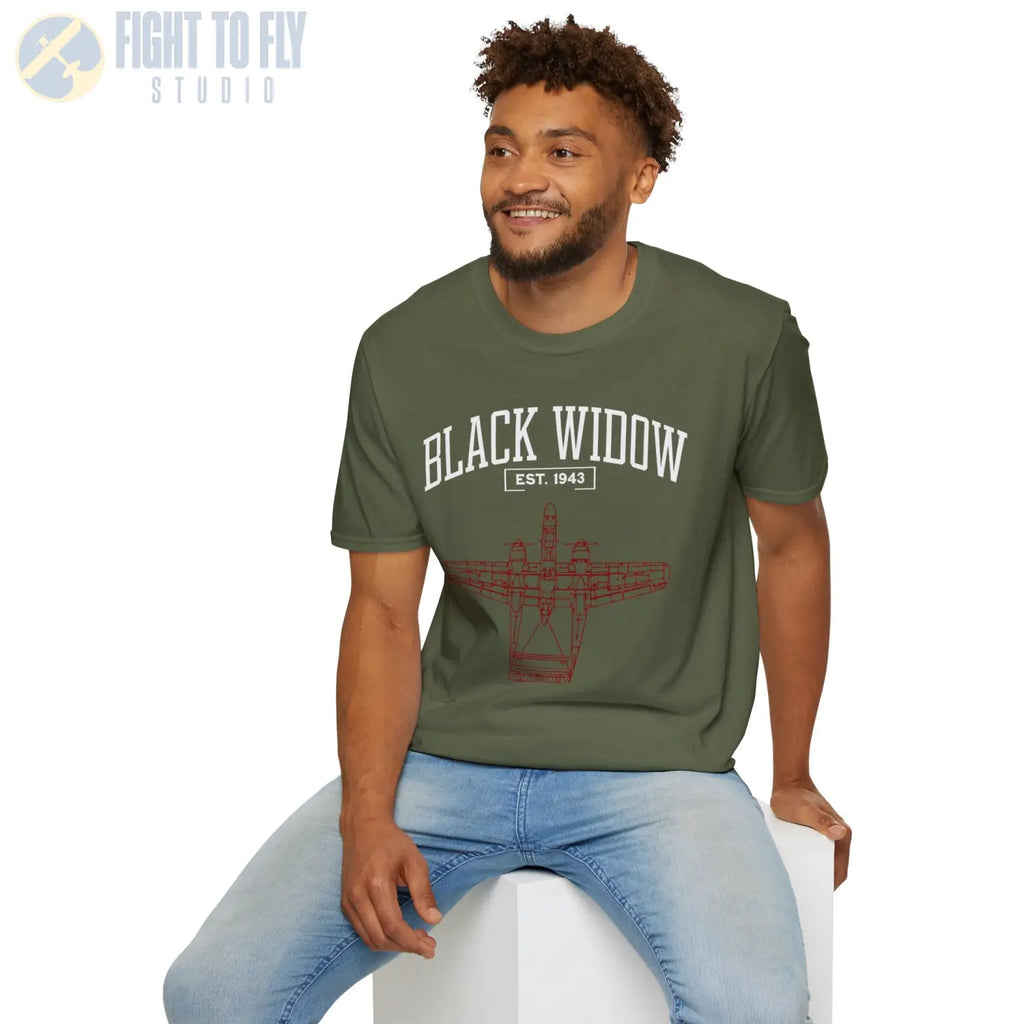 P-61 Black Widow - T-Shirt - Pilot gifts - WWII warbird t-shirt