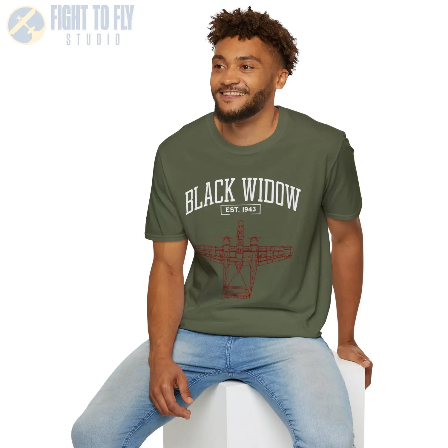 P-61 Black Widow - T-Shirt - Pilot gifts - WWII warbird t-shirt