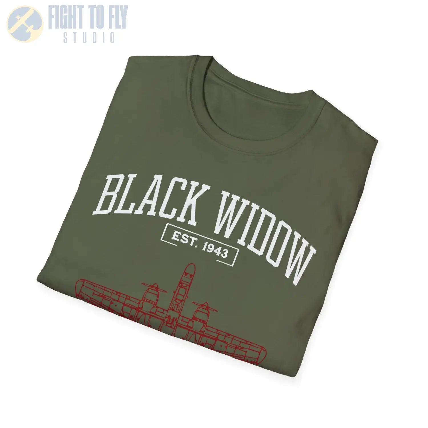 P-61 Black Widow - T-Shirt - Pilot gifts - WWII warbird t-shirt
