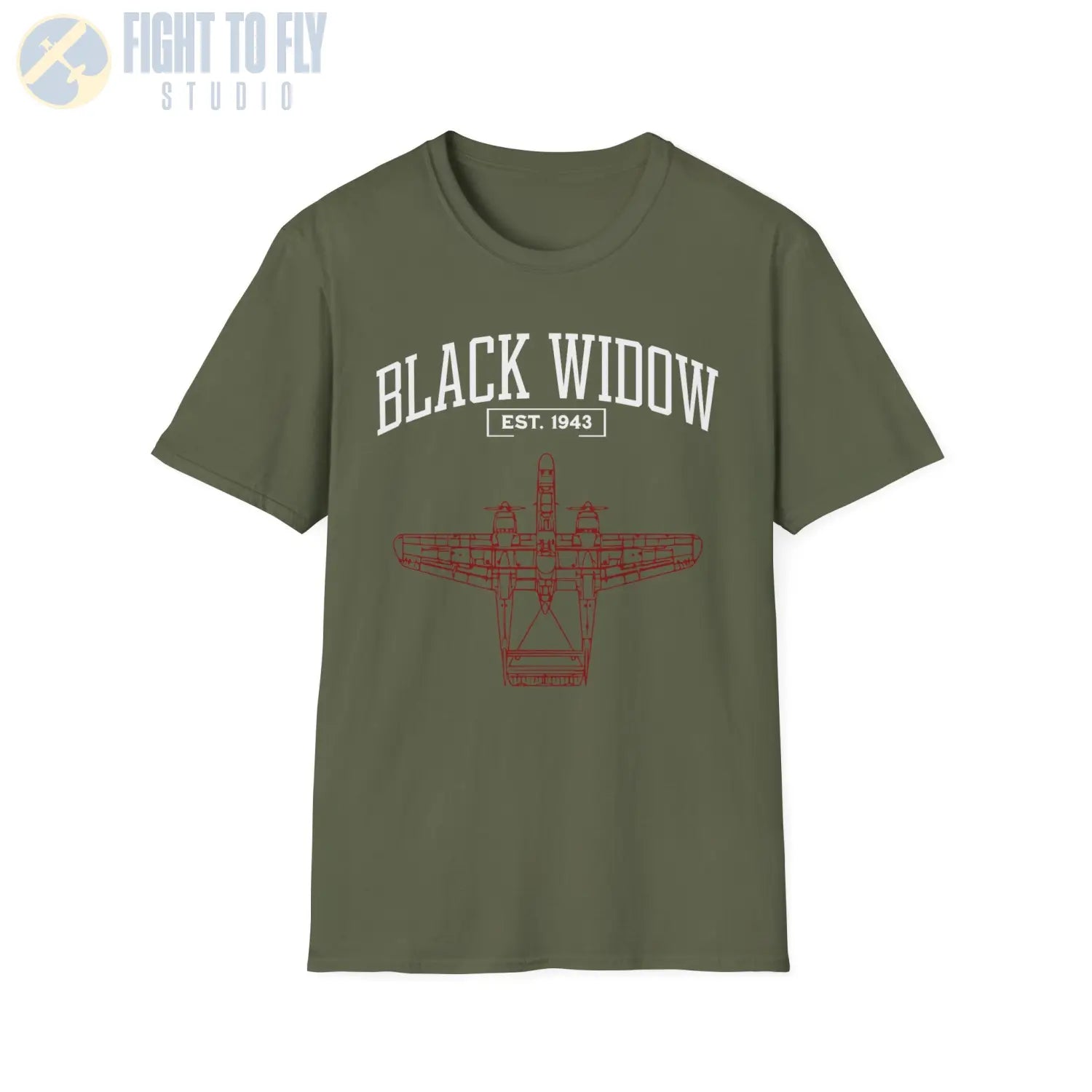 P-61 Black Widow - T-Shirt - Pilot gifts - WWII warbird t-shirt