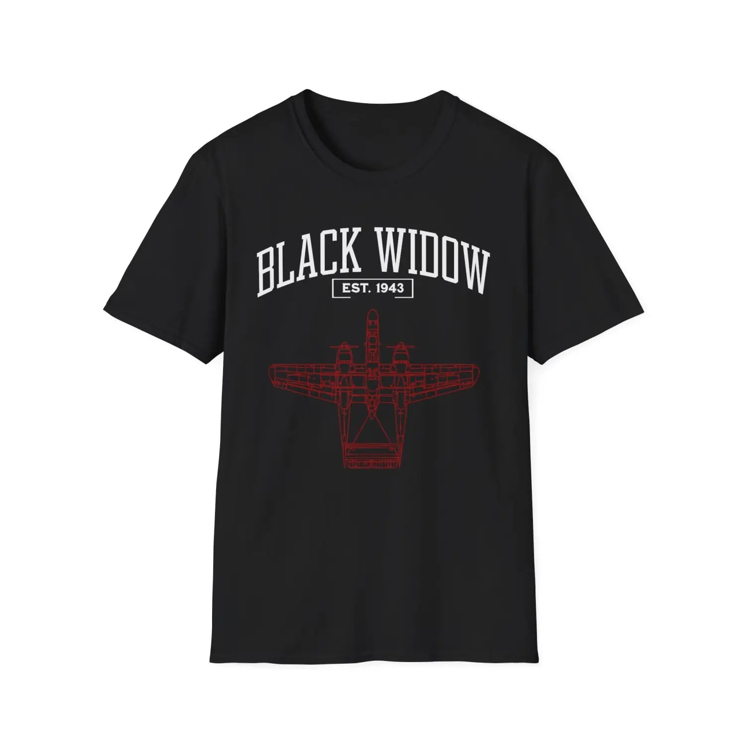 P-61 Black Widow - T-Shirt - Pilot gifts - WWII warbird t-shirt