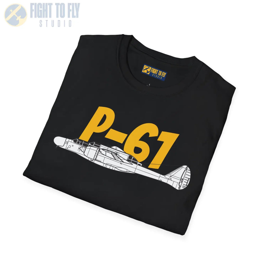 P-61 Black Widow Side Profile T-Shirt - Pilot gifts - WWII warbird t-shirt