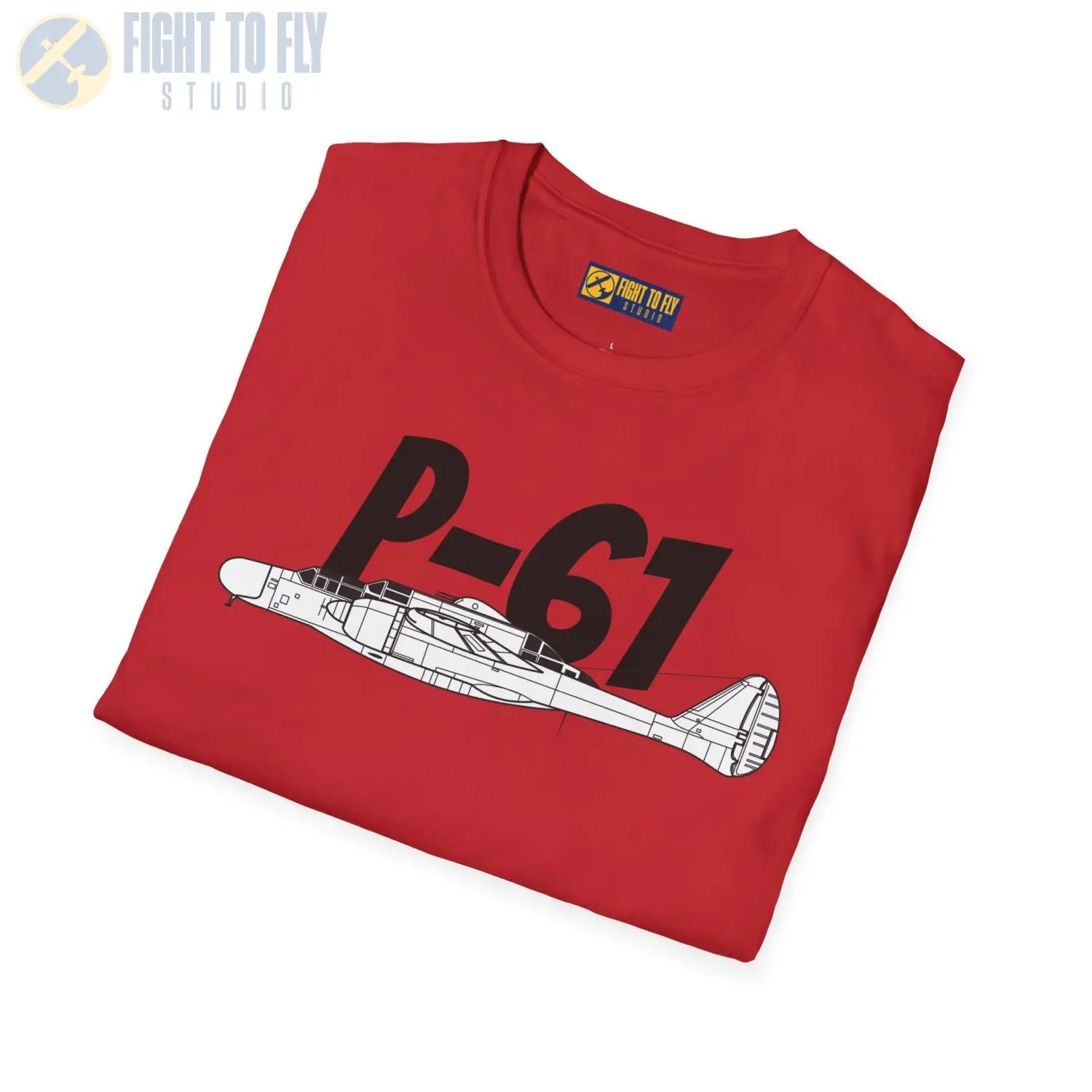 P-61 Black Widow Side Profile T-Shirt - Pilot gifts - WWII warbird t-shirt