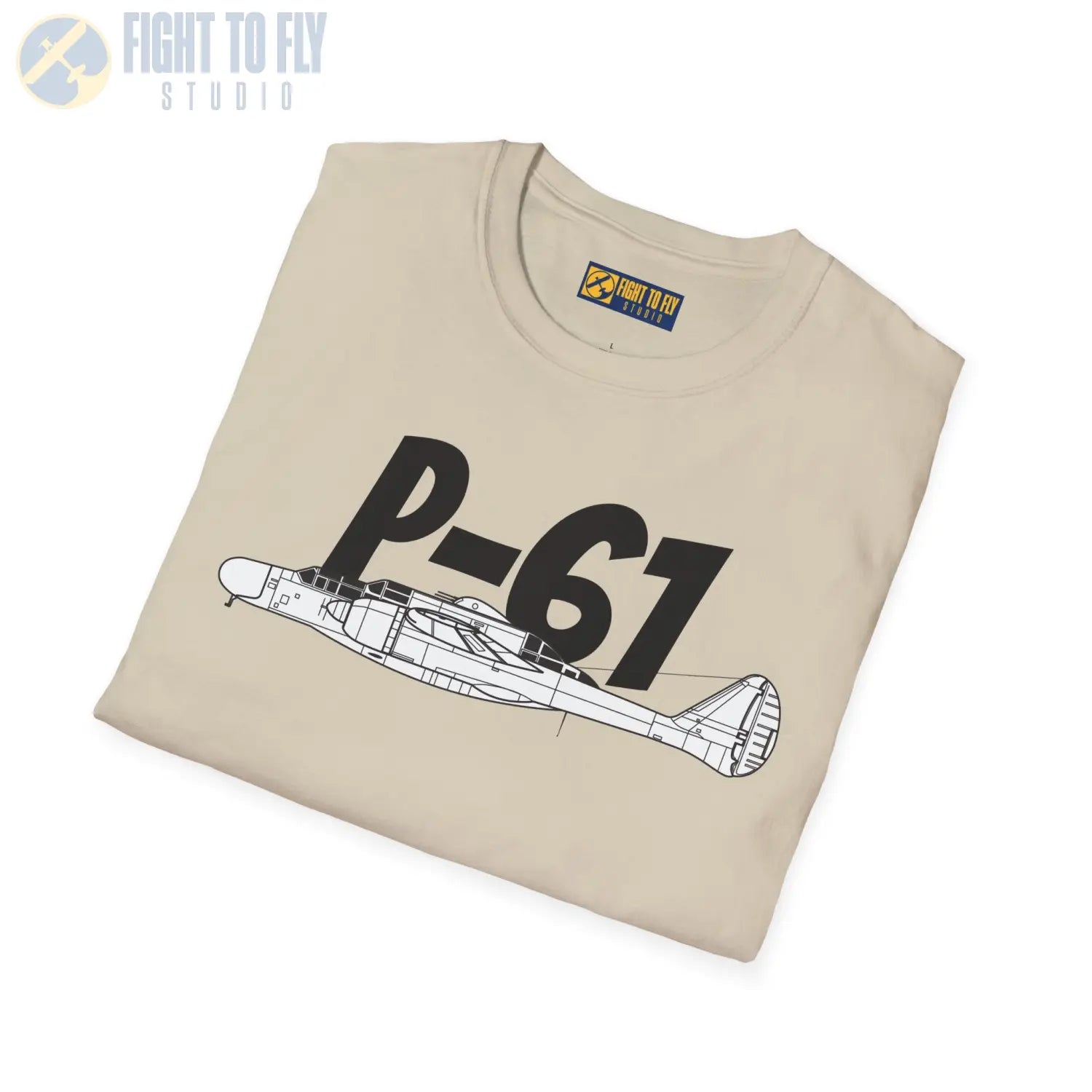P-61 Black Widow Side Profile T-Shirt - Pilot gifts - WWII warbird t-shirt