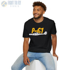 P-61 Black Widow Side Profile T-Shirt - Pilot gifts - WWII warbird t-shirt
