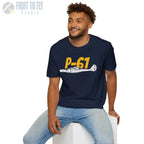 P-61 Black Widow Side Profile T-Shirt - Pilot gifts - WWII warbird t-shirt