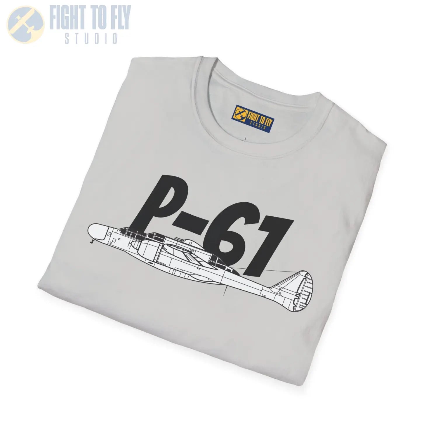 P-61 Black Widow Side Profile T-Shirt - Pilot gifts - WWII warbird t-shirt