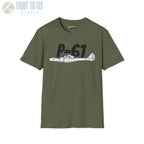 P-61 Black Widow Side Profile T-Shirt - Pilot gifts - WWII warbird t-shirt
