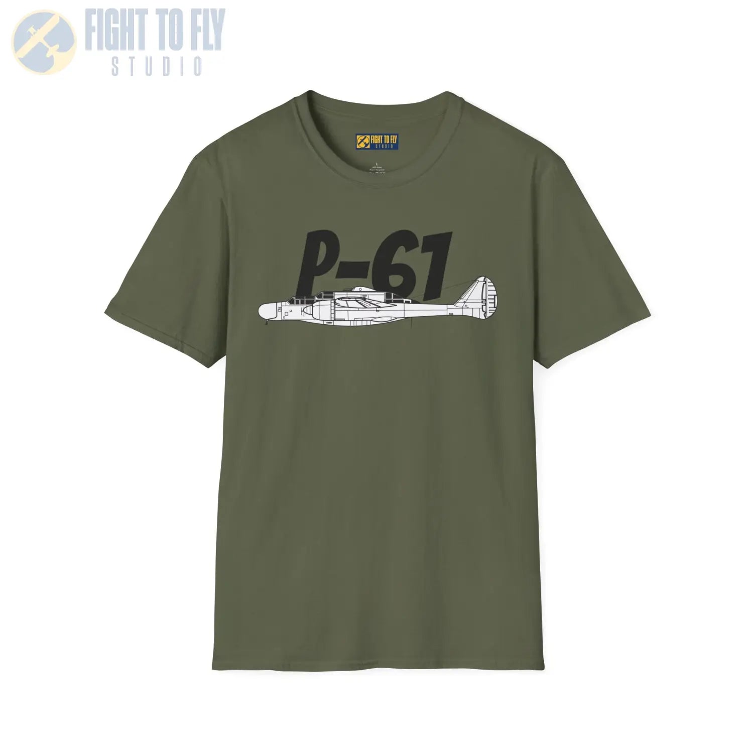 P-61 Black Widow Side Profile T-Shirt - Pilot gifts - WWII warbird t-shirt
