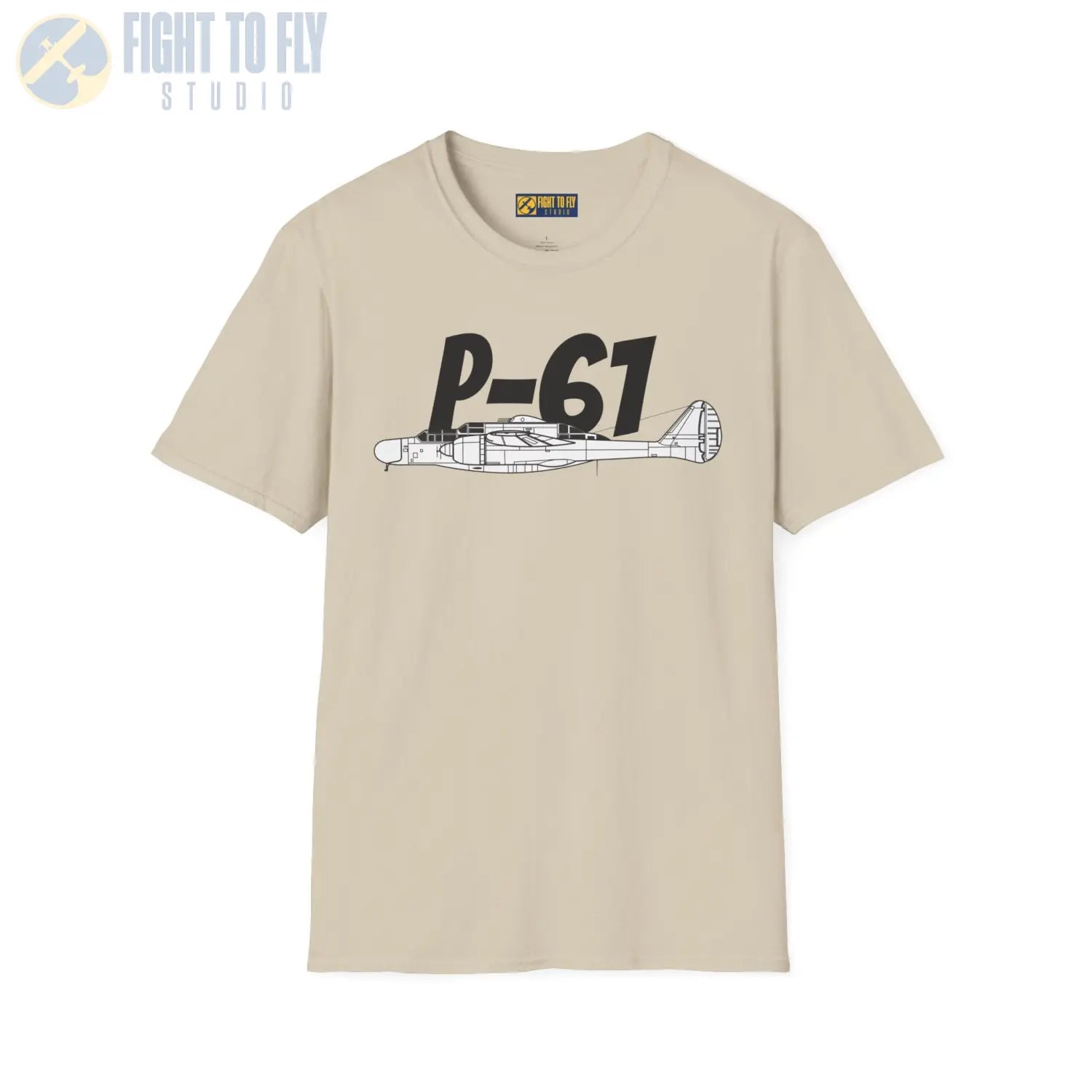 P-61 Black Widow Side Profile T-Shirt - Pilot gifts - WWII warbird t-shirt