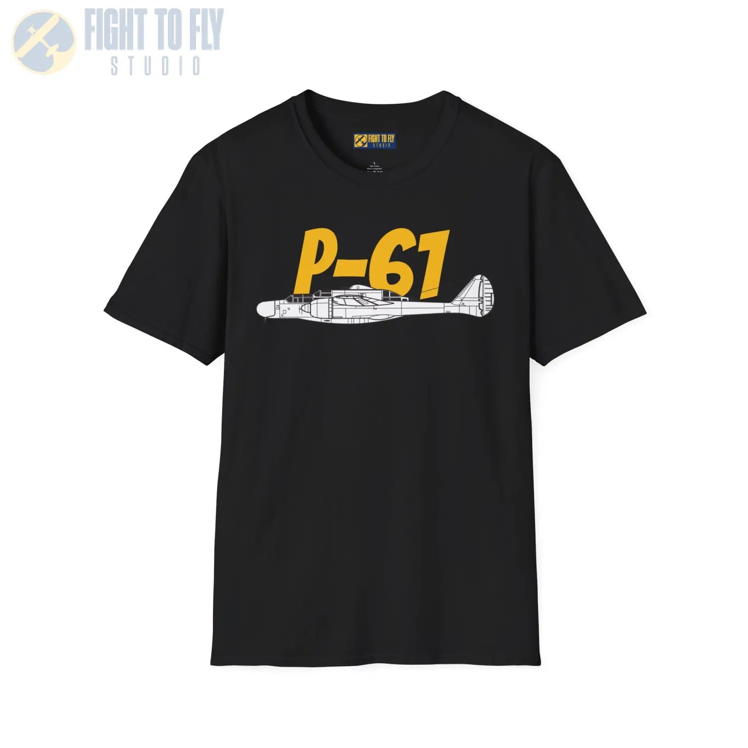 P-61 Black Widow Side Profile T-Shirt - Pilot gifts - WWII warbird t-shirt