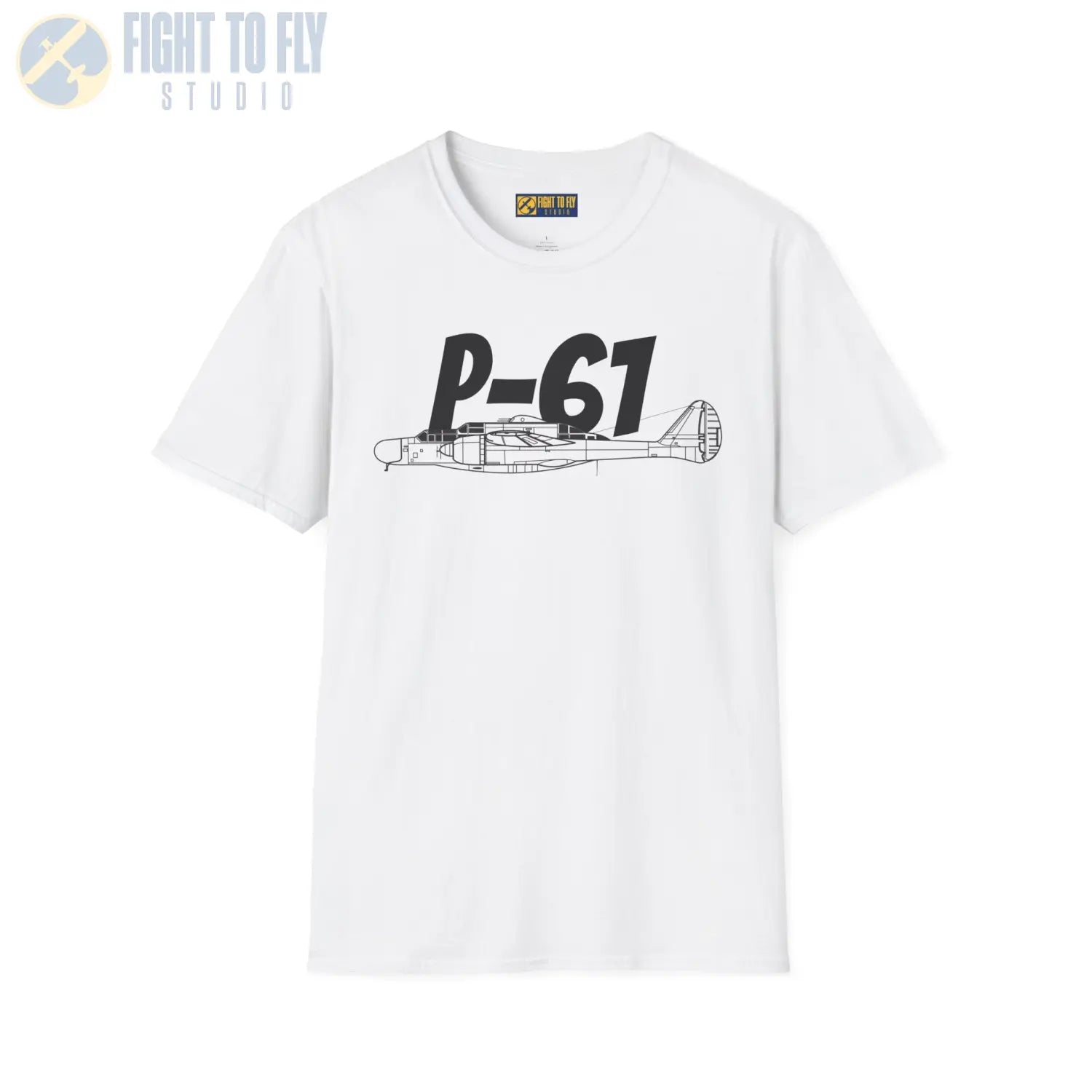 P-61 Black Widow Side Profile T-Shirt - Pilot gifts - WWII warbird t-shirt