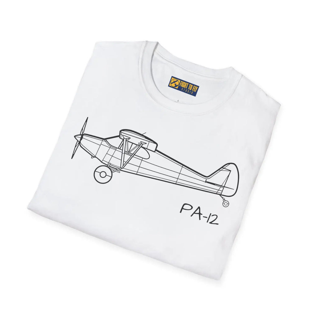 PA-12 Super Cruiser T-Shirt - Pilot gifts - WWII warbird t-shirt