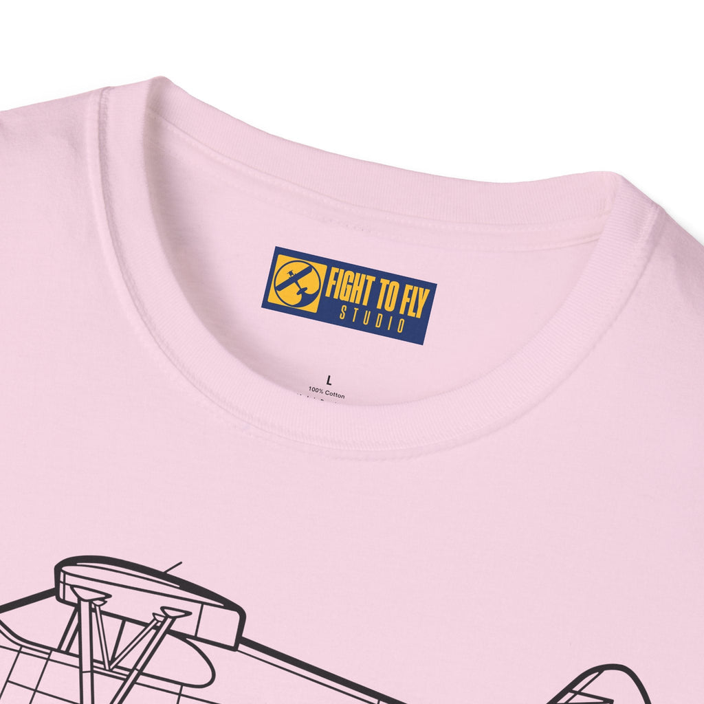 PA-12 T-Shirt – Piper Super Cruiser Taildragger Tee - Gifts for pilots - Aviation apparel