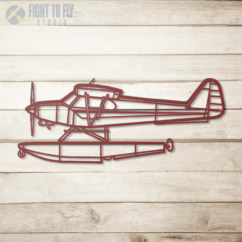 PA-18-150 Floats Die Cut Metal Wall Art - Sign - Pilot gifts - WWII warbird t-shirt