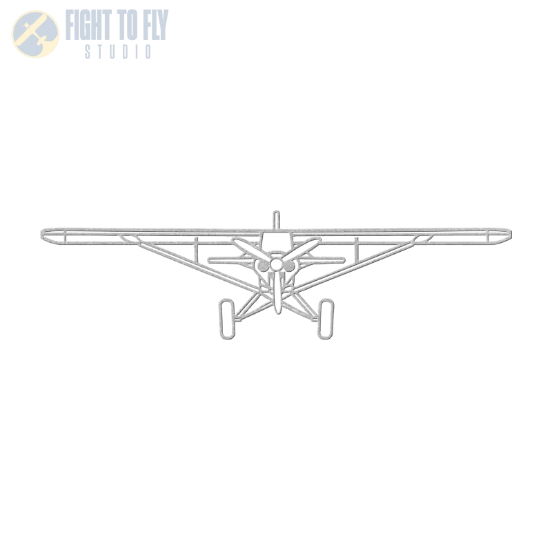 PA-18 Die Cut Metal Wall Art - Sign - Pilot gifts - WWII warbird t-shirt