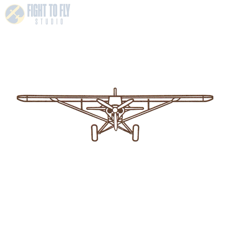 PA-18 Die Cut Metal Wall Art - Sign - Pilot gifts - WWII warbird t-shirt