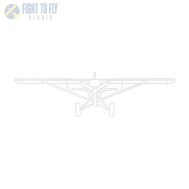 PA-18 Die Cut Metal Wall Art - Sign - Pilot gifts - WWII warbird t-shirt