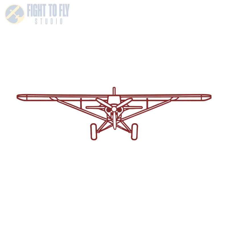 PA-18 Die Cut Metal Wall Art - Sign - Pilot gifts - WWII warbird t-shirt