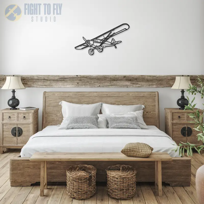 PA-18 Flight Die Cut Metal Wall Art - Sign - Pilot gifts - WWII warbird t-shirt