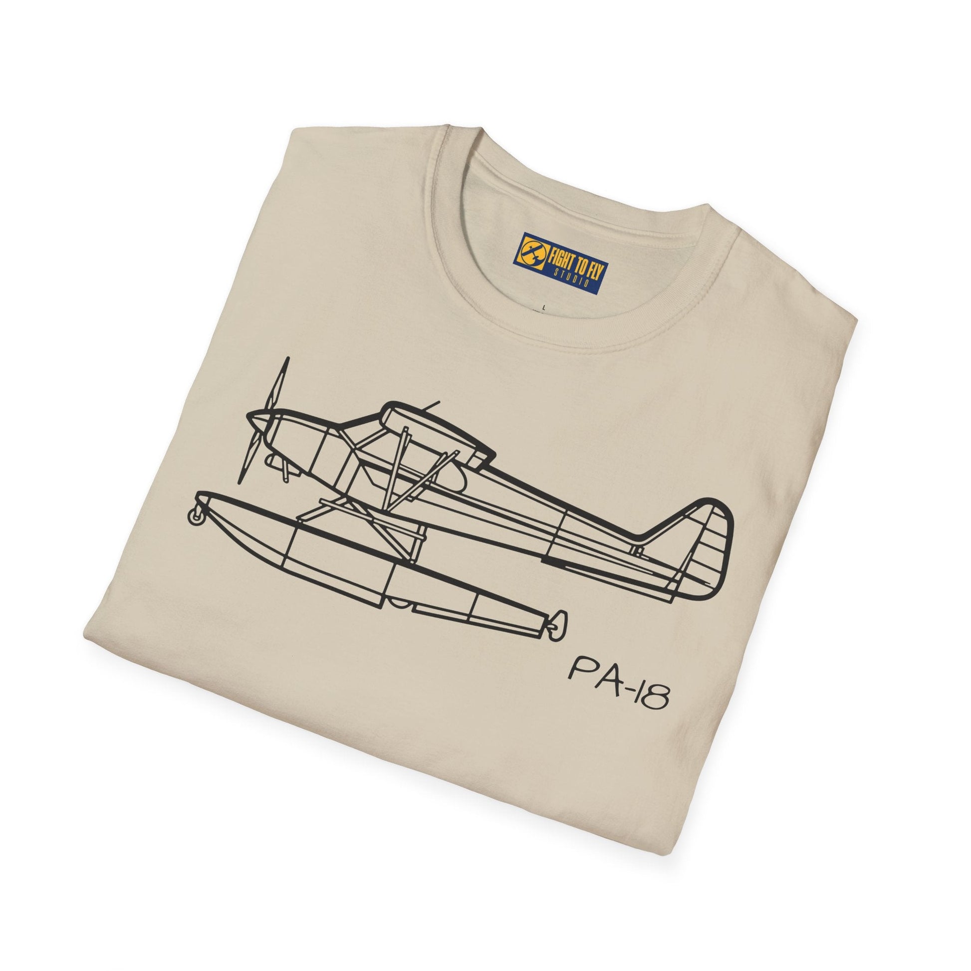 PA-18 Floatplane T-Shirt – Super Cub on Floats Bush Plane Tee - Gifts for pilots - Aviation apparel