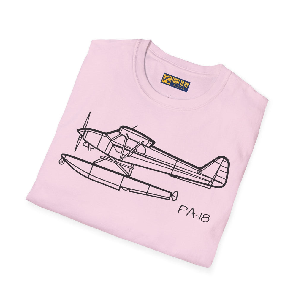 PA-18 Floatplane T-Shirt – Super Cub on Floats Bush Plane Tee - Gifts for pilots - Aviation apparel