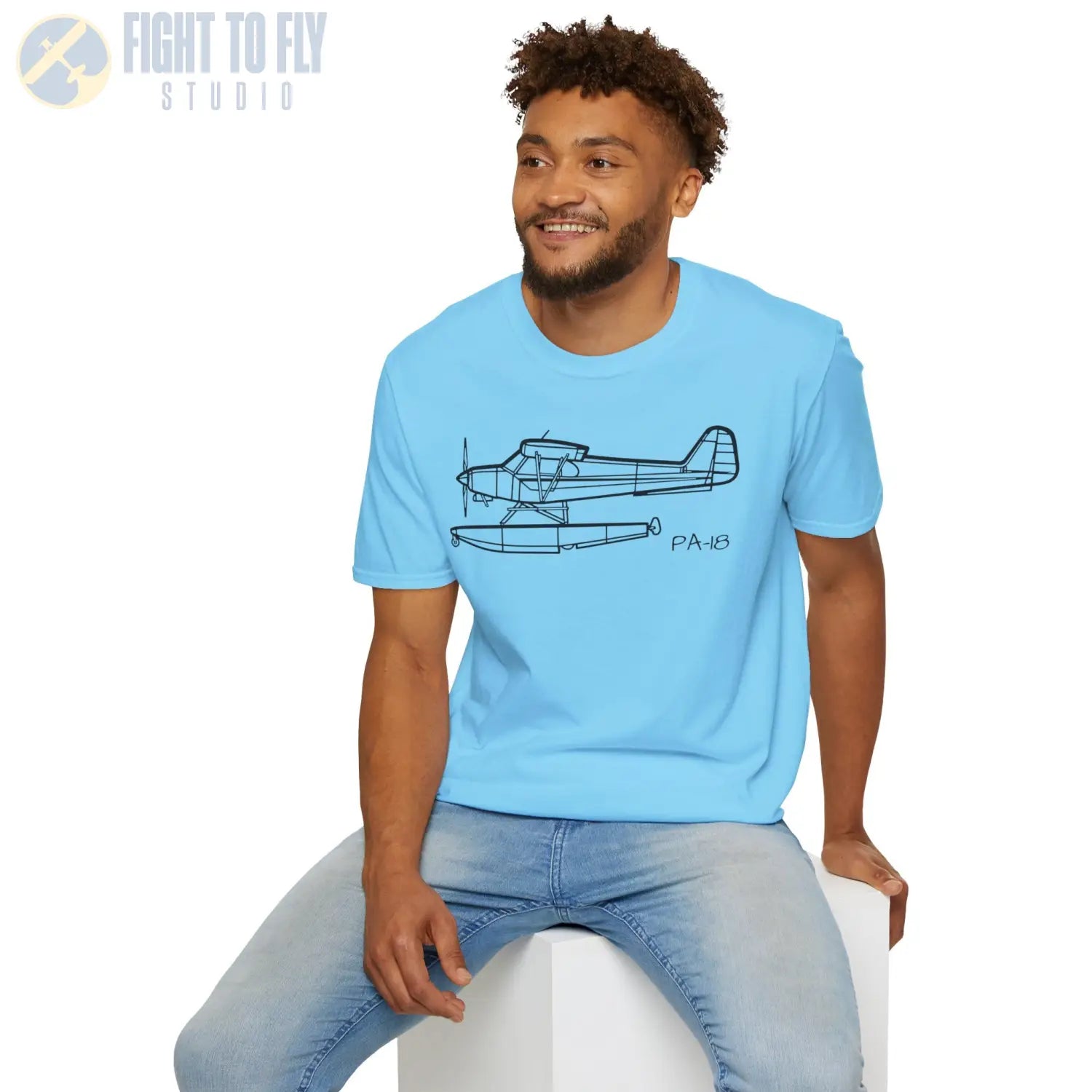 PA-18 Super Cub Floatplane T-Shirt - Pilot gifts - WWII warbird t-shirt
