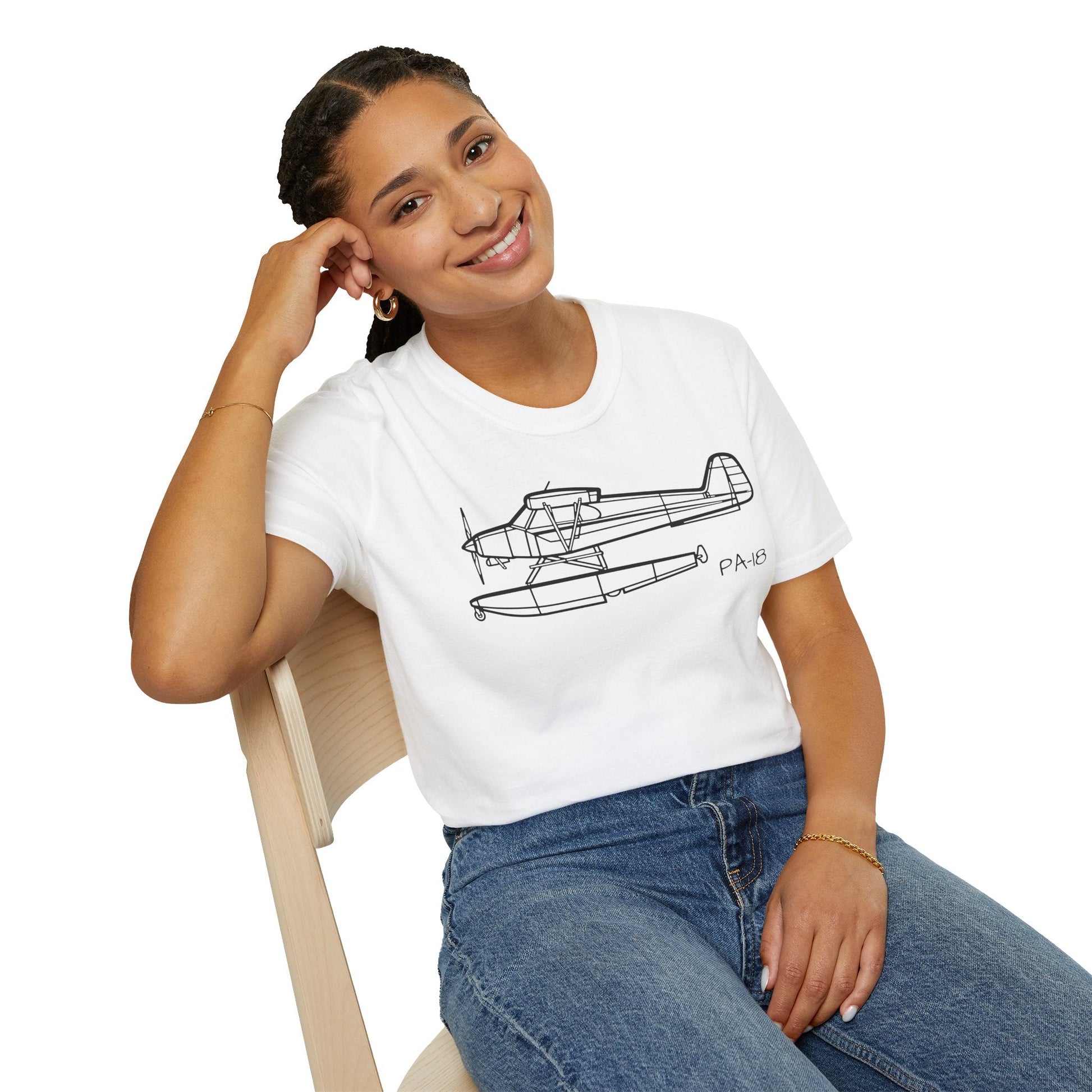 PA-18 Floatplane T-Shirt – Super Cub on Floats Bush Plane Tee - Gifts for pilots - Aviation apparel