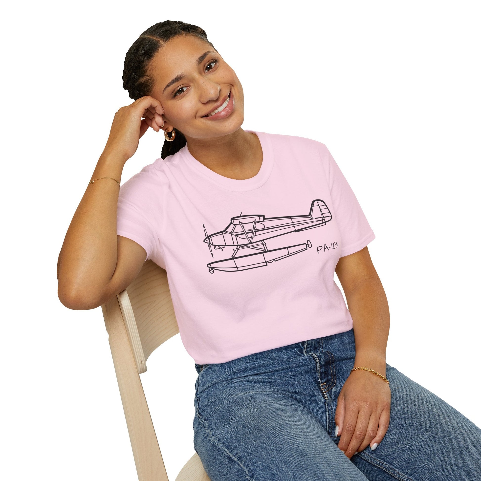 PA-18 Floatplane T-Shirt – Super Cub on Floats Bush Plane Tee - Gifts for pilots - Aviation apparel