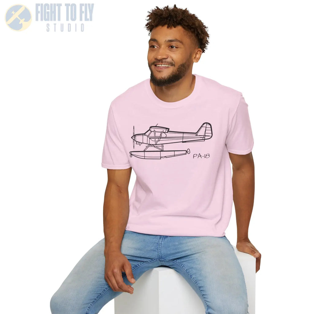 PA 18 Super Cub Floatplane T Shirt Pilot gifts WWII warbird t shirt