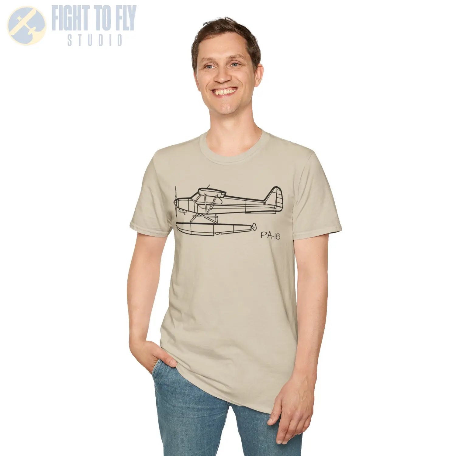 PA 18 Super Cub Floatplane T Shirt Pilot gifts WWII warbird t shirt