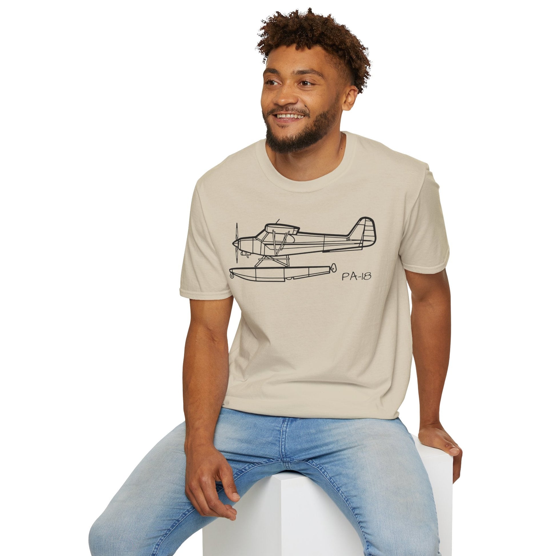 PA-18 Floatplane T-Shirt – Super Cub on Floats Bush Plane Tee - Gifts for pilots - Aviation apparel